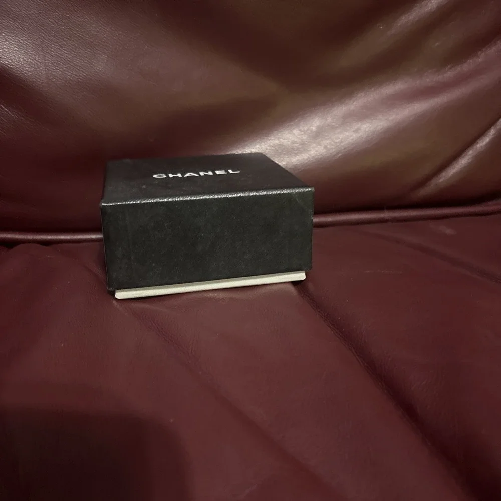 Chanel Authentic EMPTY‎ Small Black Storage Gift Box with and White Ribbon